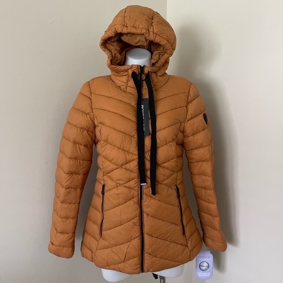 (NWT) Madden Girl Women's Hooded Packable Puffer Jacket in Khaki, Medium - Picture 6 of 16